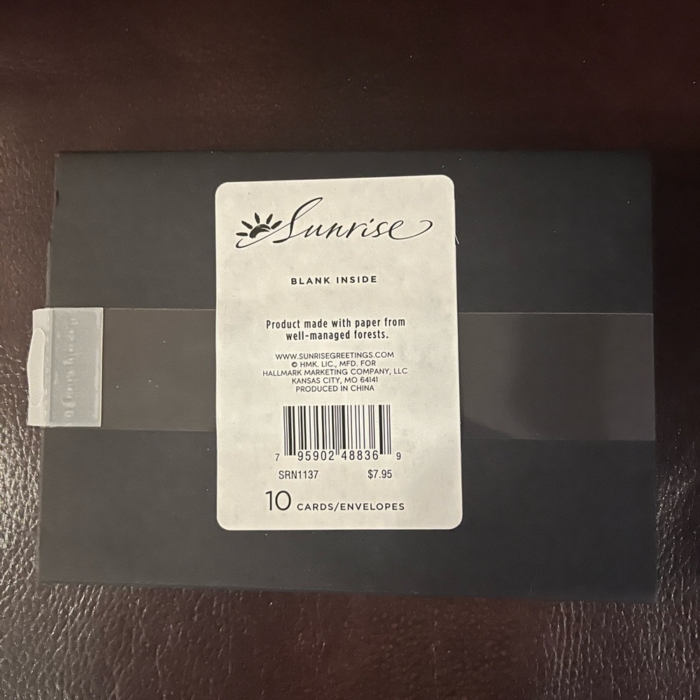 Bundle of 5 Hallmark & Sunrise branded thank you and blank notecards. - Picture 9 of 11